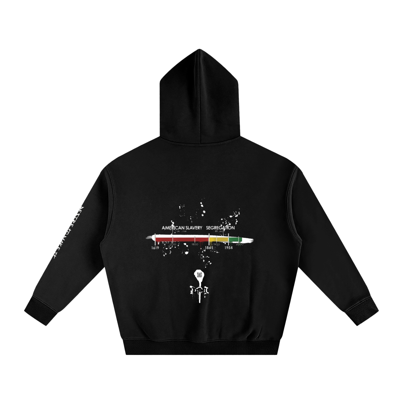 Black American Timeline Hoodie